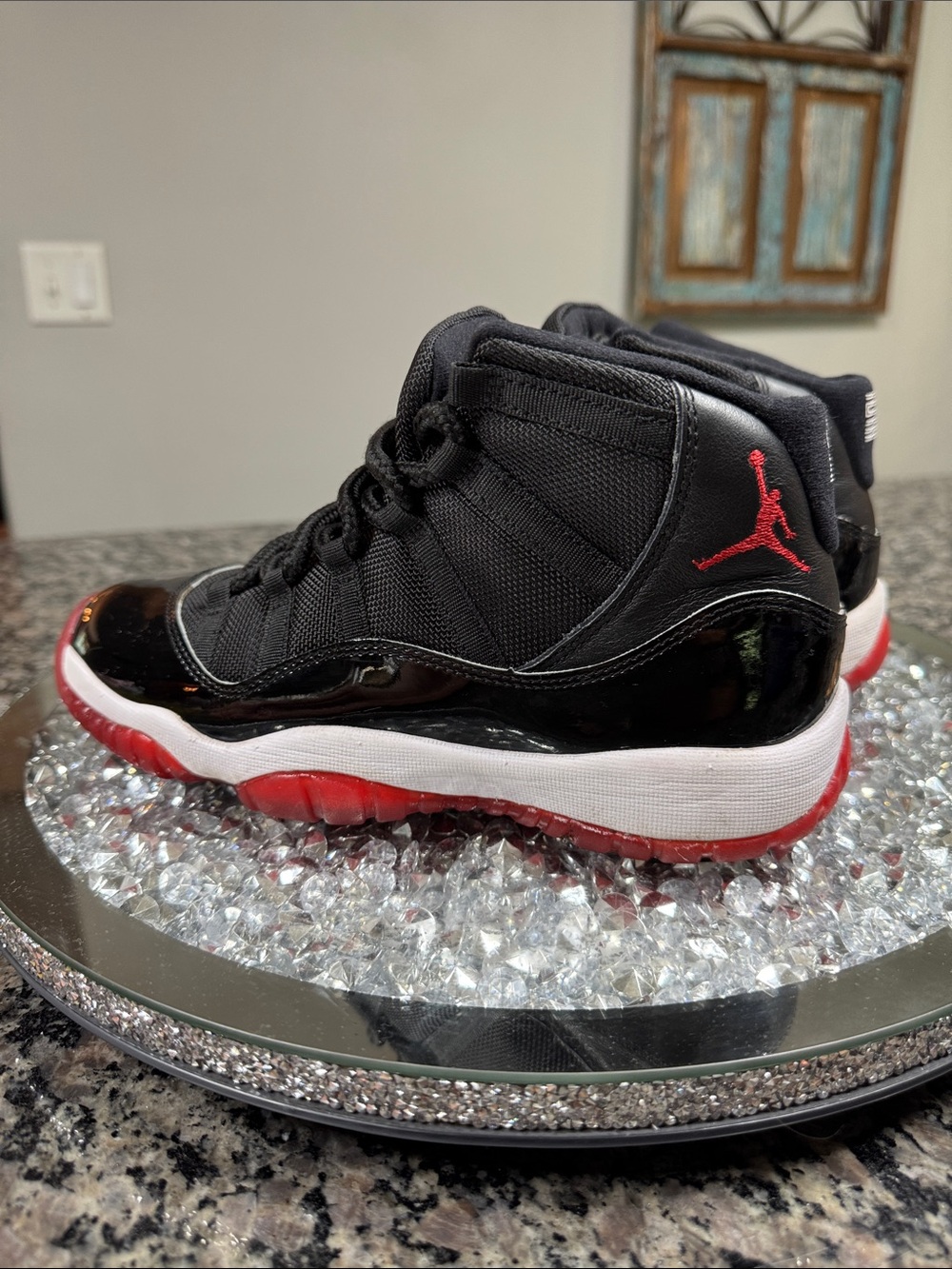 Jordan Black/Red High-Top Basketball Sneakers 5.5Y or 7W